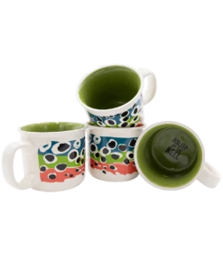 Asleep At The Reel Fish Ceramic Mug 4 Pack