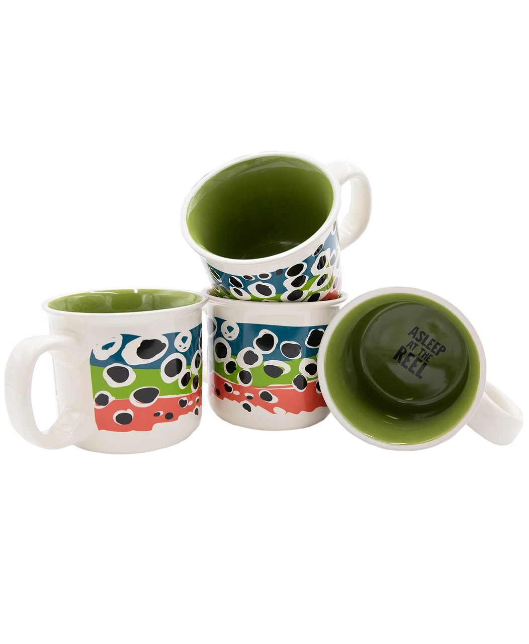 Asleep At The Reel Fish Ceramic Mug 4 Pack 1 Asleep At The Reel Fish Ceramic Mug 4 Pack