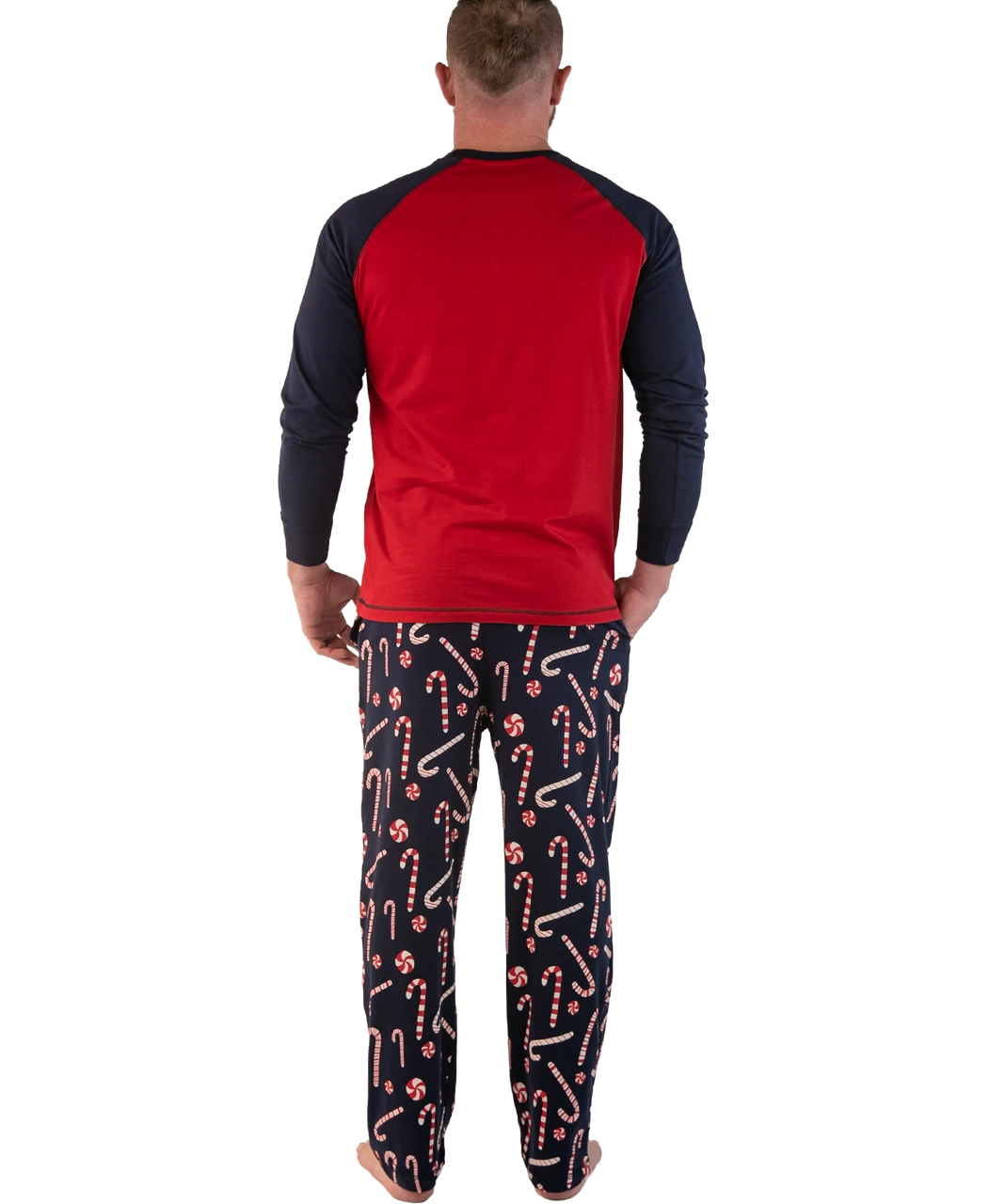 Candy Cane Men's Christmas Long Sleeve PJ Set 2 Candy Cane Men's Christmas Long Sleeve PJ Set - Image 2