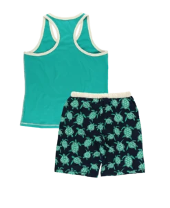 Turtley Awesome Women's Turtle Bermuda Short & Tank Set -Lazyone Shop QWBS0912 WEB FL1B01 09805.1697037189