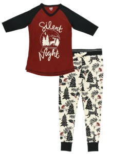 Silent Night Women's Reindeer Legging Set -Lazyone Shop QWS0416 WEB FL1F01 71749.1697038713