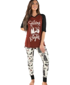 Silent Night Women's Reindeer Legging Set