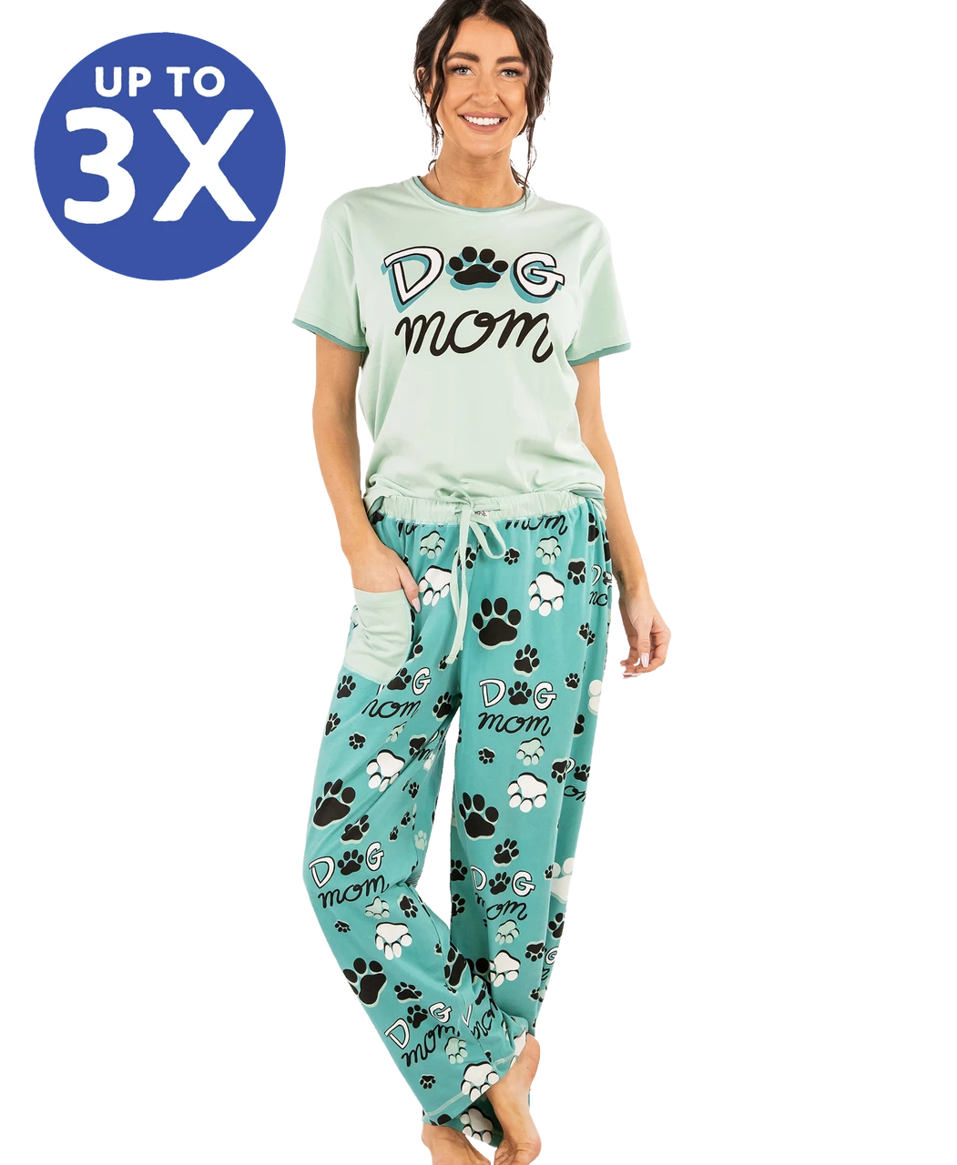 Dog Mom Women's Regular Fit PJ Set 1 Dog Mom Women's Regular Fit PJ Set
