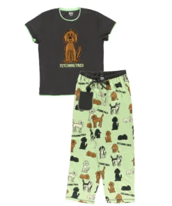 Fetching Tired Women's Regular Fit Dog PJ Set -Lazyone Shop QWS0907 WEB FL1F01 55318.1697040002