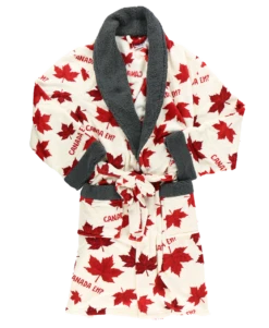 Canada Eh? Women's Bathrobe -Lazyone Shop RB475 WEB FL1F01 1 68763.1697034153