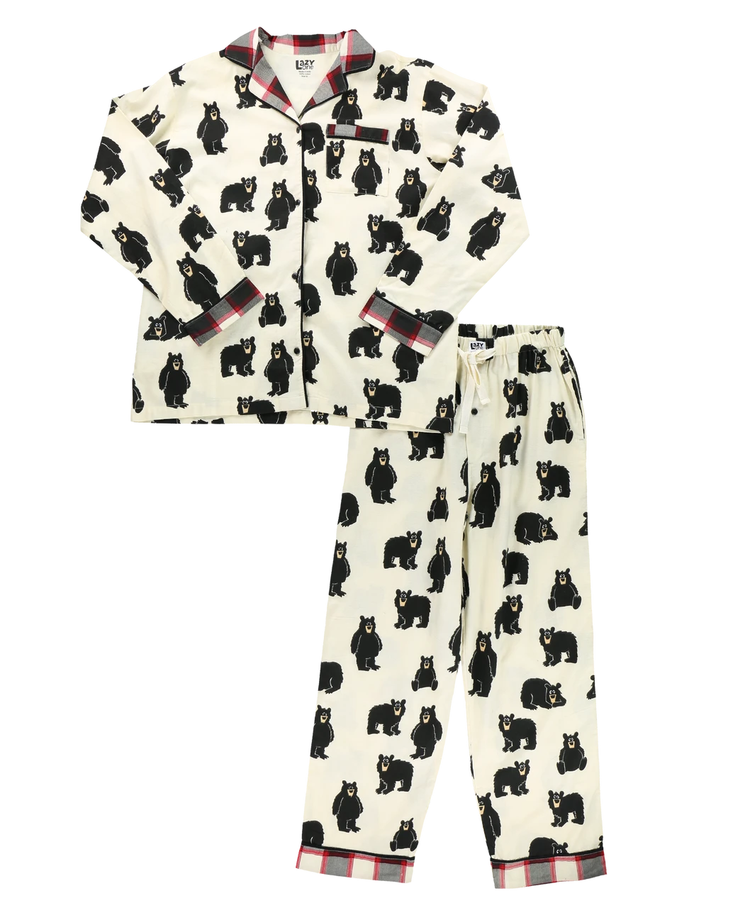 Family Bear Women's Button Down Pajama Set 3 Family Bear Women's Button Down Pajama Set - Image 3