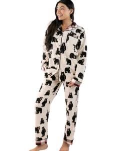 Family Bear Women's Button Down Pajama Set