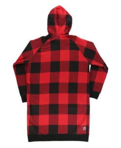 Red Plaid Sleep Hoodie -Lazyone Shop SHD126 AMZ FL1B01 95705.1697033783