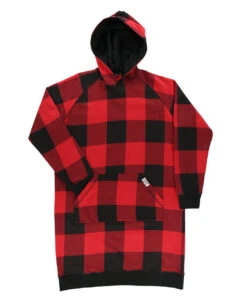 Red Plaid Sleep Hoodie -Lazyone Shop SHD126 AMZ FL1F01 82235.1697036182