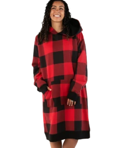 Red Plaid Sleep Hoodie