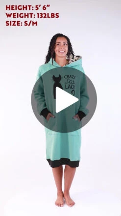 Crazy Cat Lady Sleep Hoodie -Lazyone Shop SHD414 THUMBNAIL 41019.1697036714