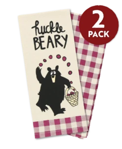 Huckle-Beary Tea Towel Two Pack