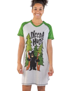 Need A Hug? Women's Bear V-Neck Nightshirt